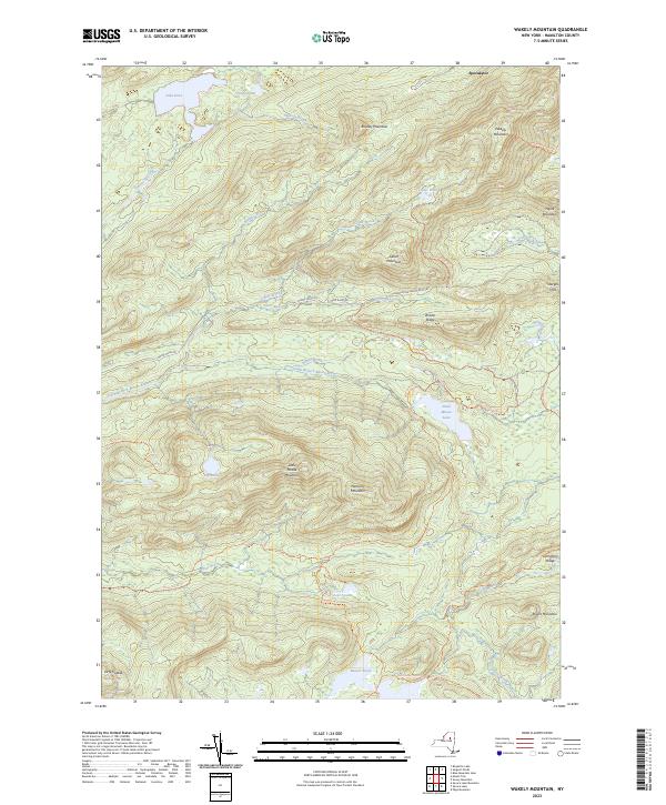 Wakely Mountain, NY — USGS 7.5-minute topo (2023)