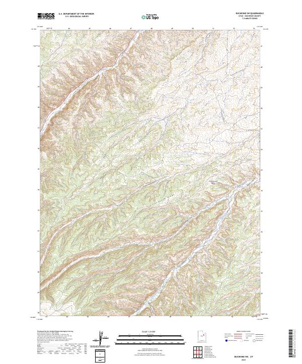 Duchesne SW, UT — USGS 7.5-minute topo (2023)