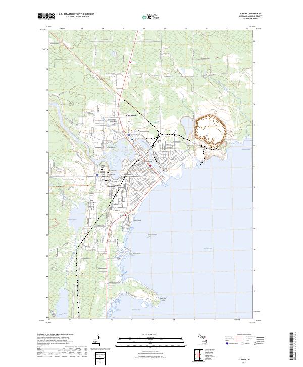 Alpena, MI — USGS 7.5-minute topo (2023)