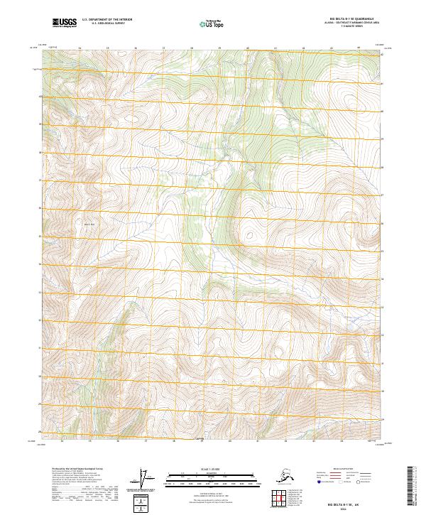 Big Delta B-1 SE, AK — USGS 7.5-minute topo (2024)