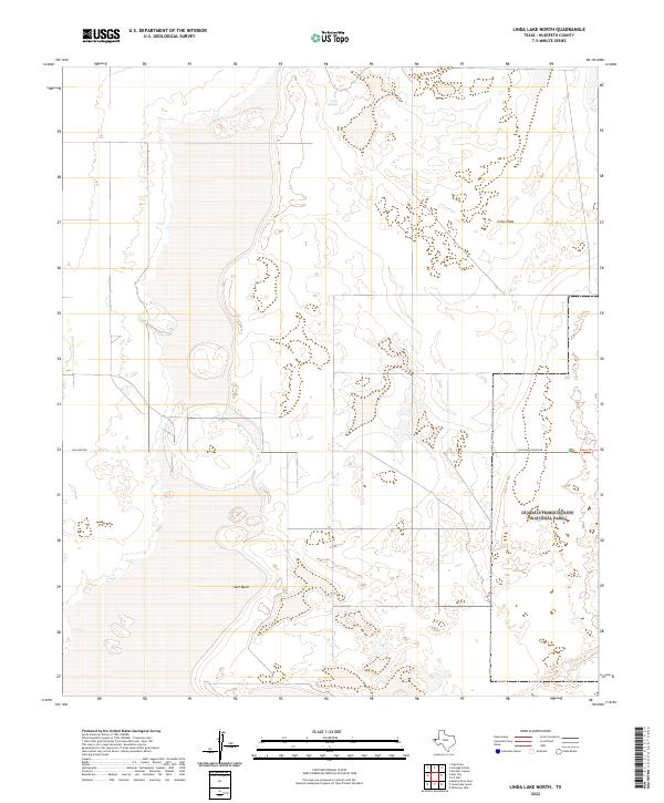 Linda Lake North, TX — USGS 7.5-minute topo (2022)