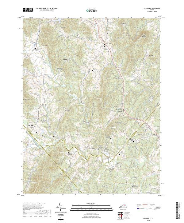 Woodville, VA — USGS 7.5-minute topo (2022)