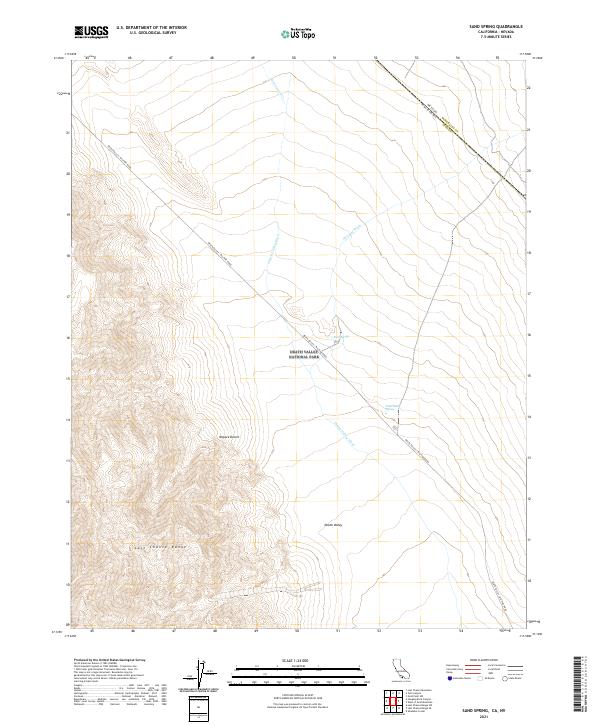 Sand Spring, CA-NV — USGS 7.5-minute topo (2021)