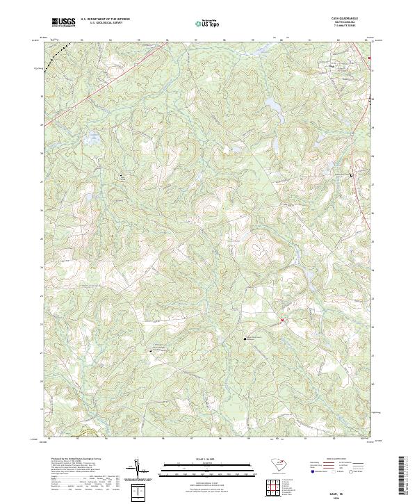 Cash, SC — USGS 7.5-minute topo (2024)