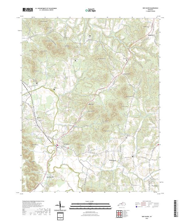 New Haven, KY — USGS 7.5-minute topo (2022)