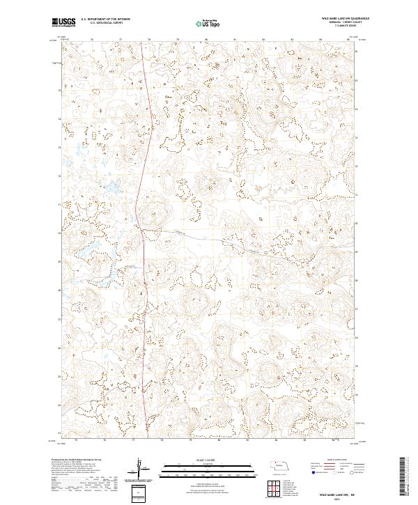 Wild Mare Lake NW, NE — USGS 7.5-minute topo (2021)