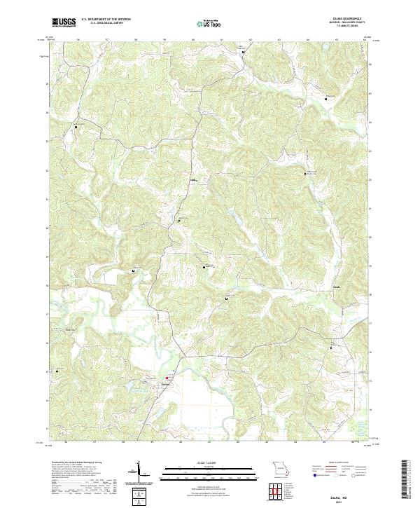 Zalma, MO — USGS 7.5-minute topo (2021)