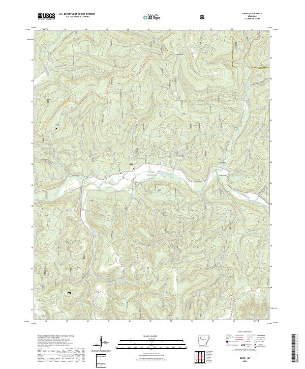 Oark, AR — USGS 7.5-minute topo (2024)
