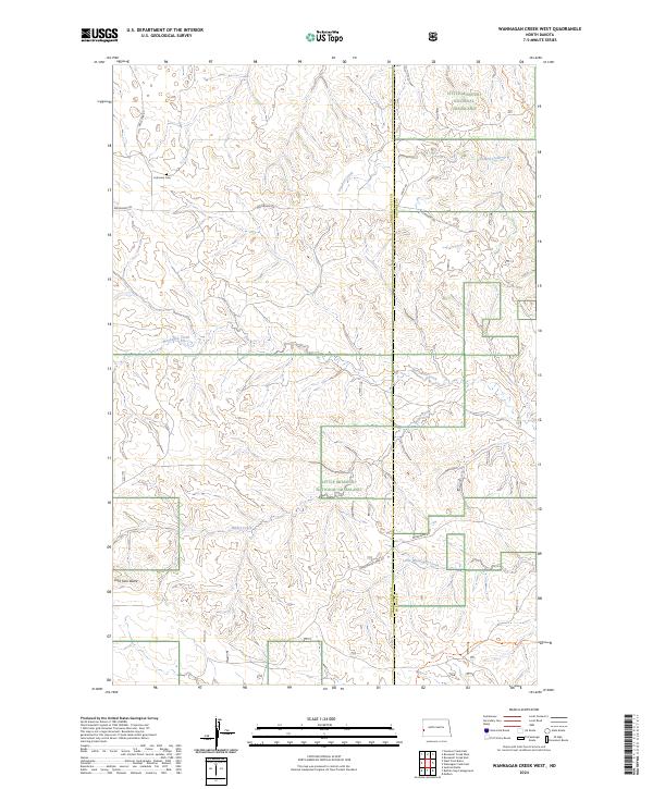 Wannagan Creek West, ND — USGS 7.5-minute topo (2024)