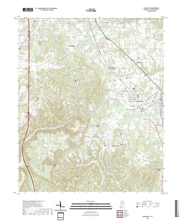 Hanceville, AL — USGS 7.5-minute topo (2024)