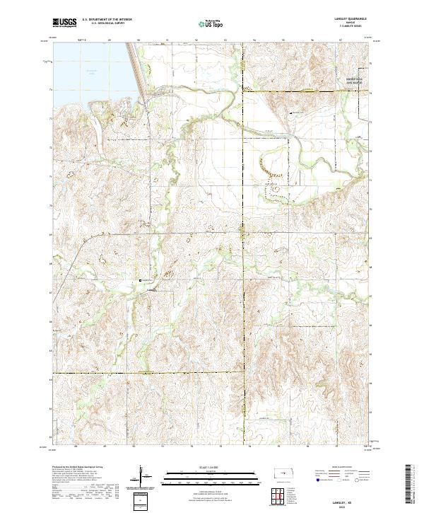 Langley, KS — USGS 7.5-minute topo (2022)