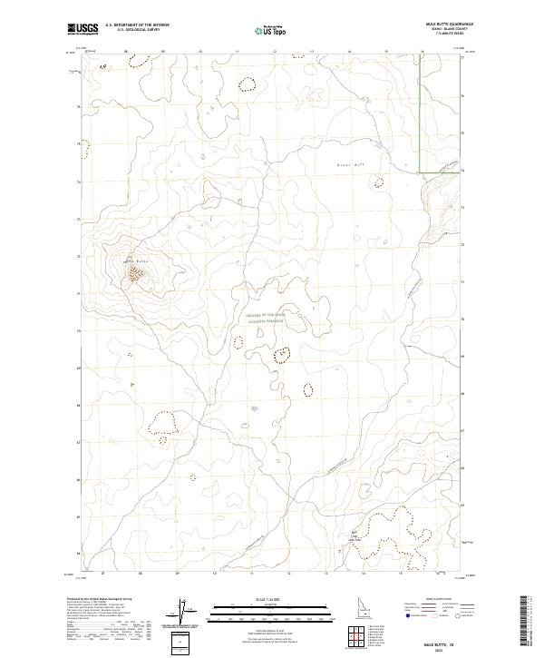 Mule Butte, ID — USGS 7.5-minute topo (2023)