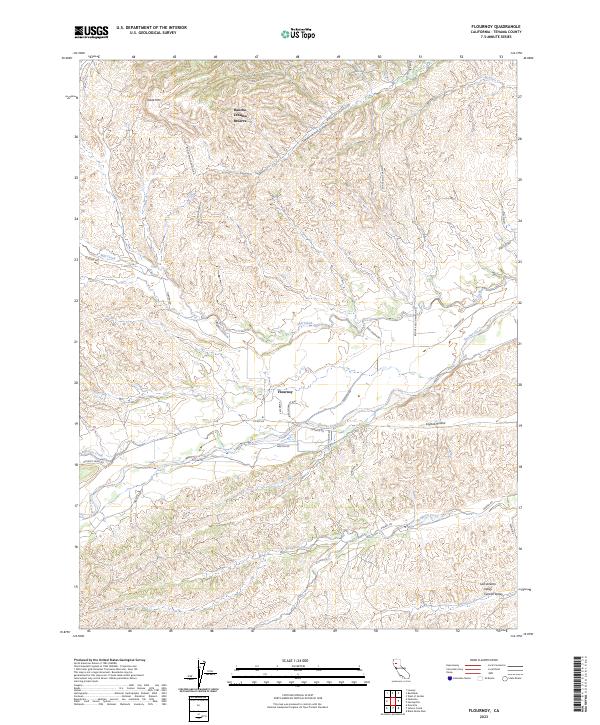 Flournoy, CA — USGS 7.5-minute topo (2023)