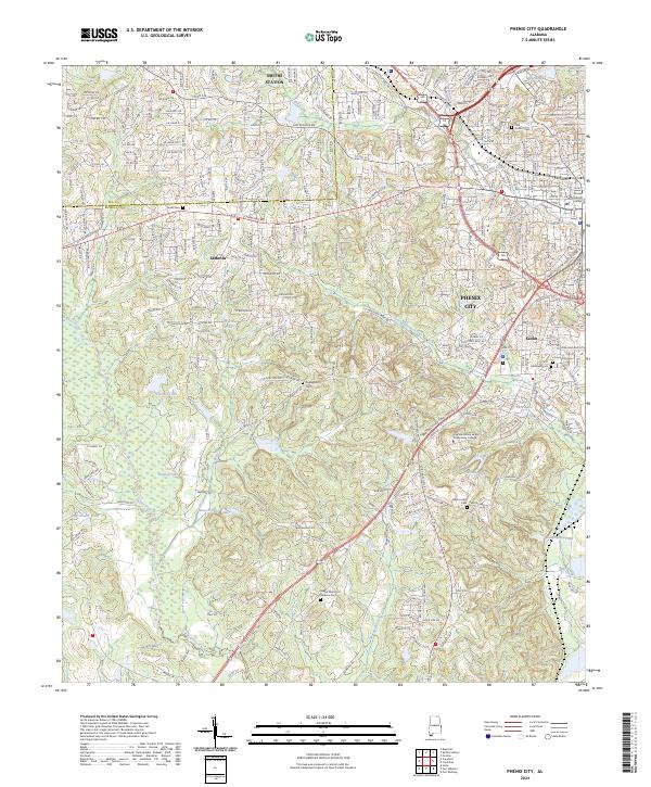 Phenix City, AL — USGS 7.5-minute topo (2024)