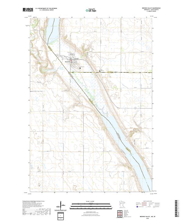 Browns Valley, MN-SD — USGS 7.5-minute topo (2022)