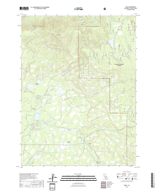 Viola, CA — USGS 7.5-minute topo (2021)