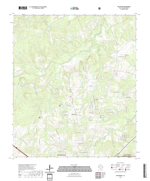 Pine Prairie, TX — USGS 7.5-minute topo (2022)
