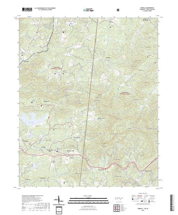 Isabella, TN-NC — USGS 7.5-minute topo (2022)