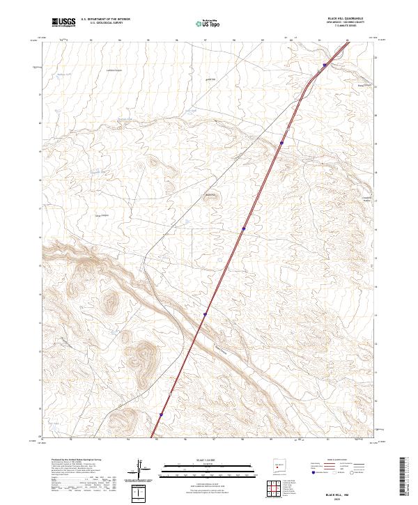 Black Hill, NM — USGS 7.5-minute topo (2023)