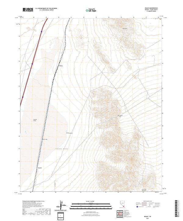 Roach, NV — USGS 7.5-minute topo (2021)