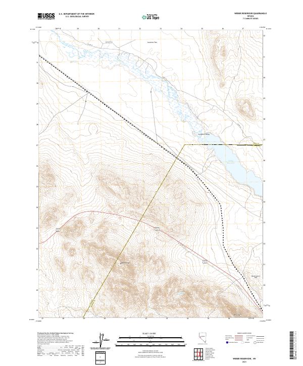 Weber Reservoir, NV — USGS 7.5-minute topo (2021)