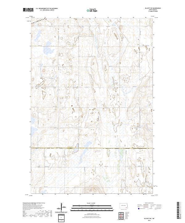 Elliott SW, ND — USGS 7.5-minute topo (2024)