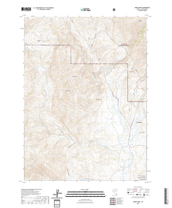 Annie Creek, NV — USGS 7.5-minute topo (2021)