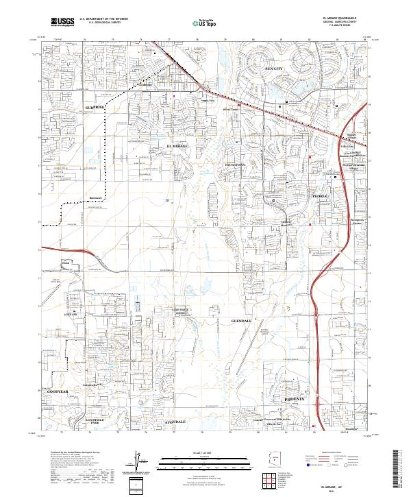 El Mirage, AZ — USGS 7.5-minute topo (2021)