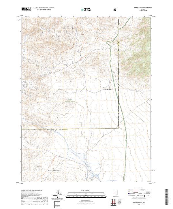 Ninemile Ranch, NV — USGS 7.5-minute topo (2023)
