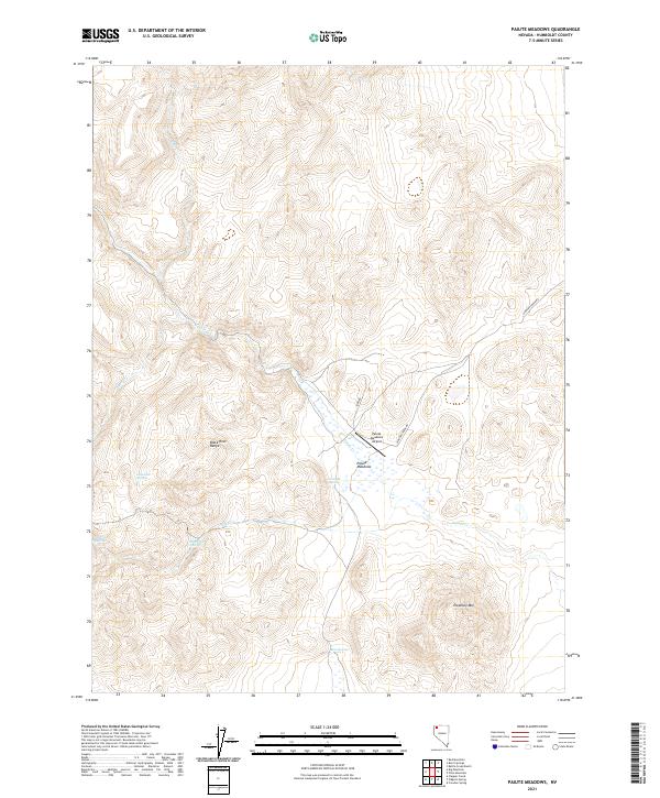Paiute Meadows, NV — USGS 7.5-minute topo (2021)