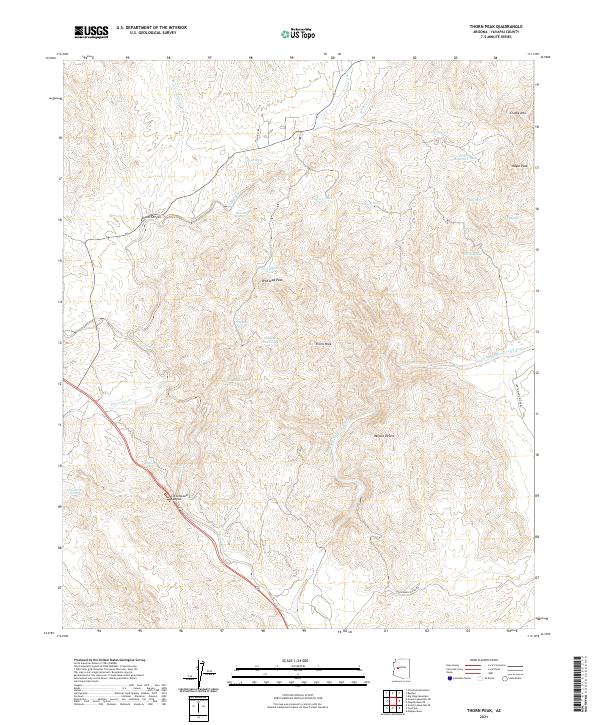 Thorn Peak, AZ — USGS 7.5-minute topo (2021)