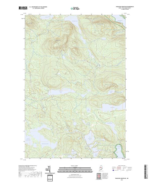 Wadleigh Mountain, ME — USGS 7.5-minute topo (2024)