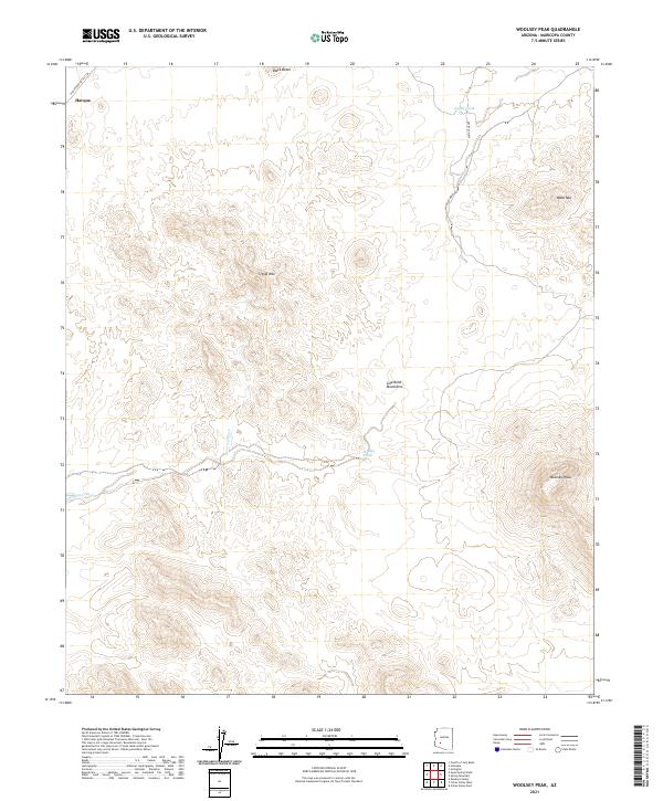 Woolsey Peak, AZ — USGS 7.5-minute topo (2021)