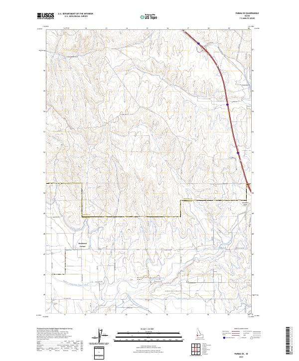 Parma SE, ID — USGS 7.5-minute topo (2023)