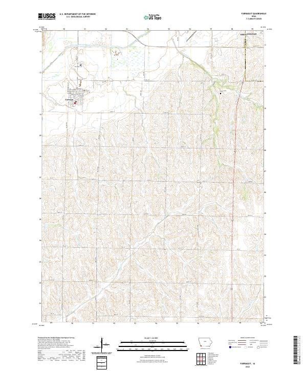 Farragut, IA — USGS 7.5-minute topo (2022)