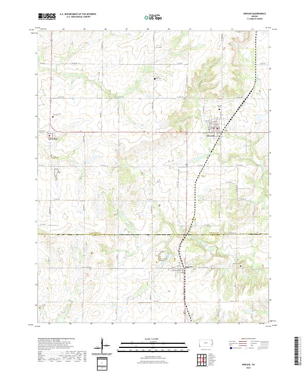 Kincaid, KS — USGS 7.5-minute topo (2022)