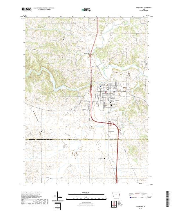 Maquoketa, IA — USGS 7.5-minute topo (2022)