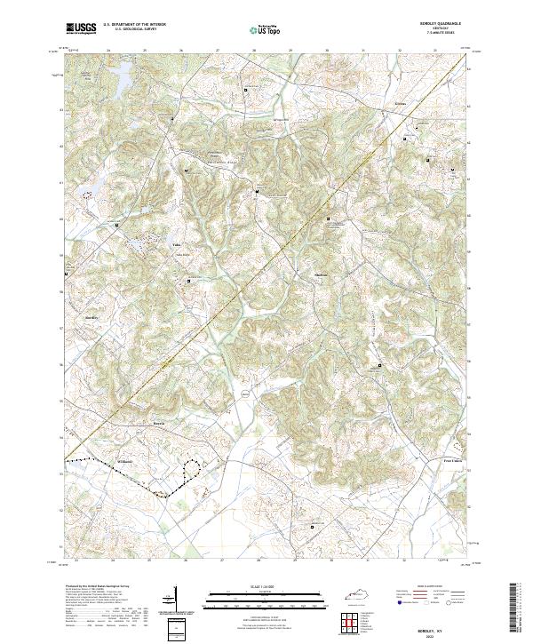 Bordley, KY — USGS 7.5-minute topo (2022)