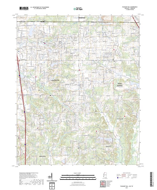 Pleasant Hill, MS-TN — USGS 7.5-minute topo (2024)