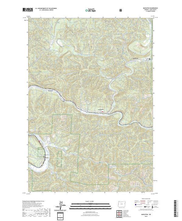 Mapleton, OR — USGS 7.5-minute topo (2024)