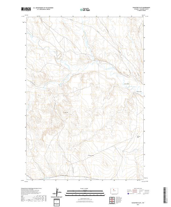 Schuster Flats, WY — USGS 7.5-minute topo (2021)