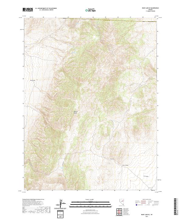 Ruby Lake SE, NV — USGS 7.5-minute topo (2021)