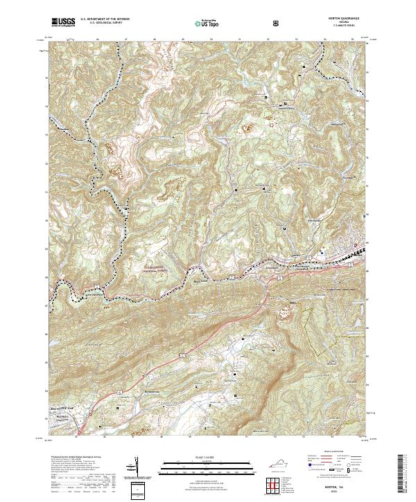 Norton, VA — USGS 7.5-minute topo (2022)