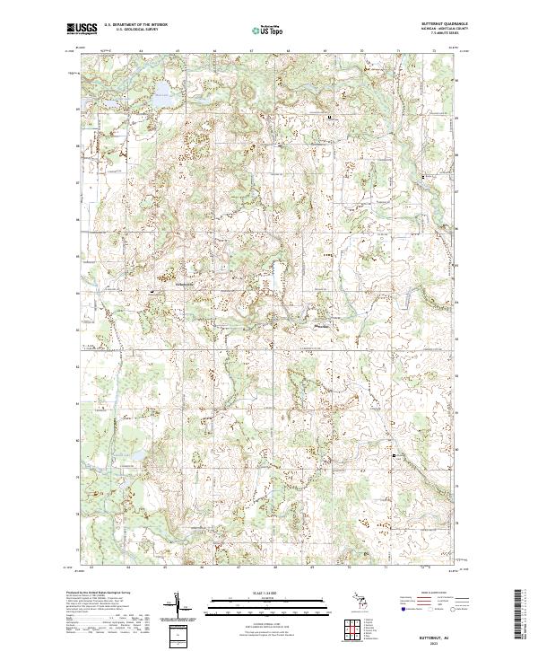 Butternut, MI — USGS 7.5-minute topo (2023)