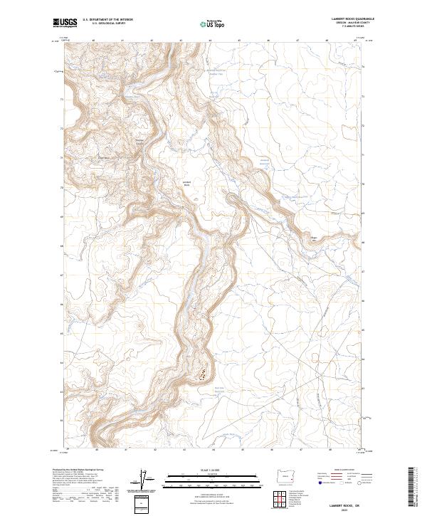Lambert Rocks, OR — USGS 7.5-minute topo (2023)
