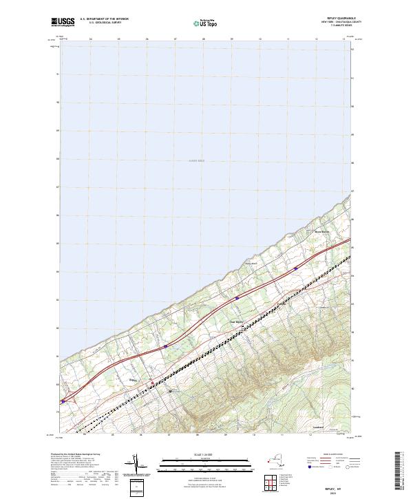Ripley, NY — USGS 7.5-minute topo (2023)