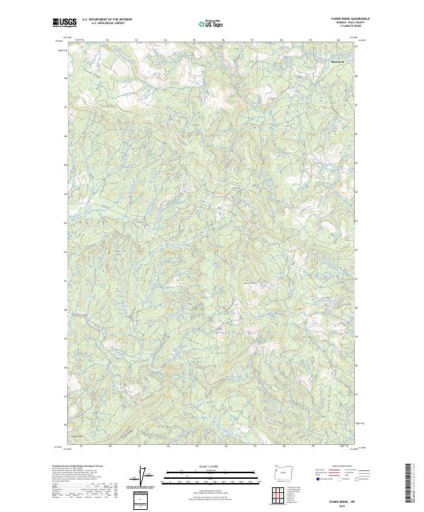 Fanno Ridge, OR — USGS 7.5-minute topo (2023)
