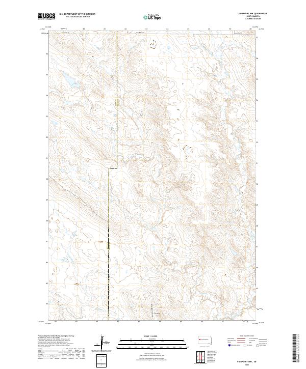 Fairpoint NW, SD — USGS 7.5-minute topo (2021)