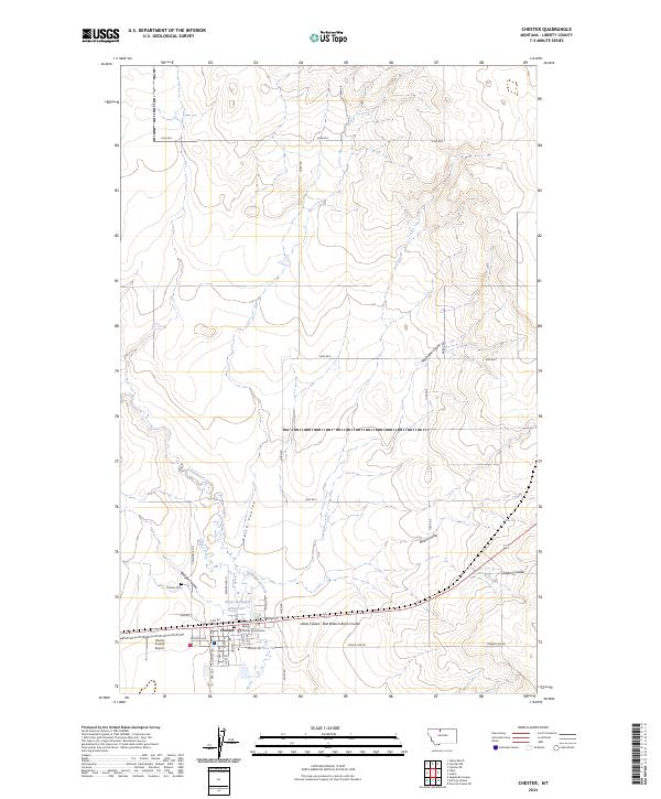 Chester, MT — USGS 7.5-minute topo (2024)