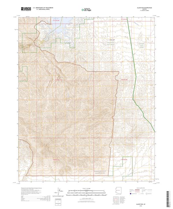 Alamo Dam, AZ — USGS 7.5-minute topo (2026)